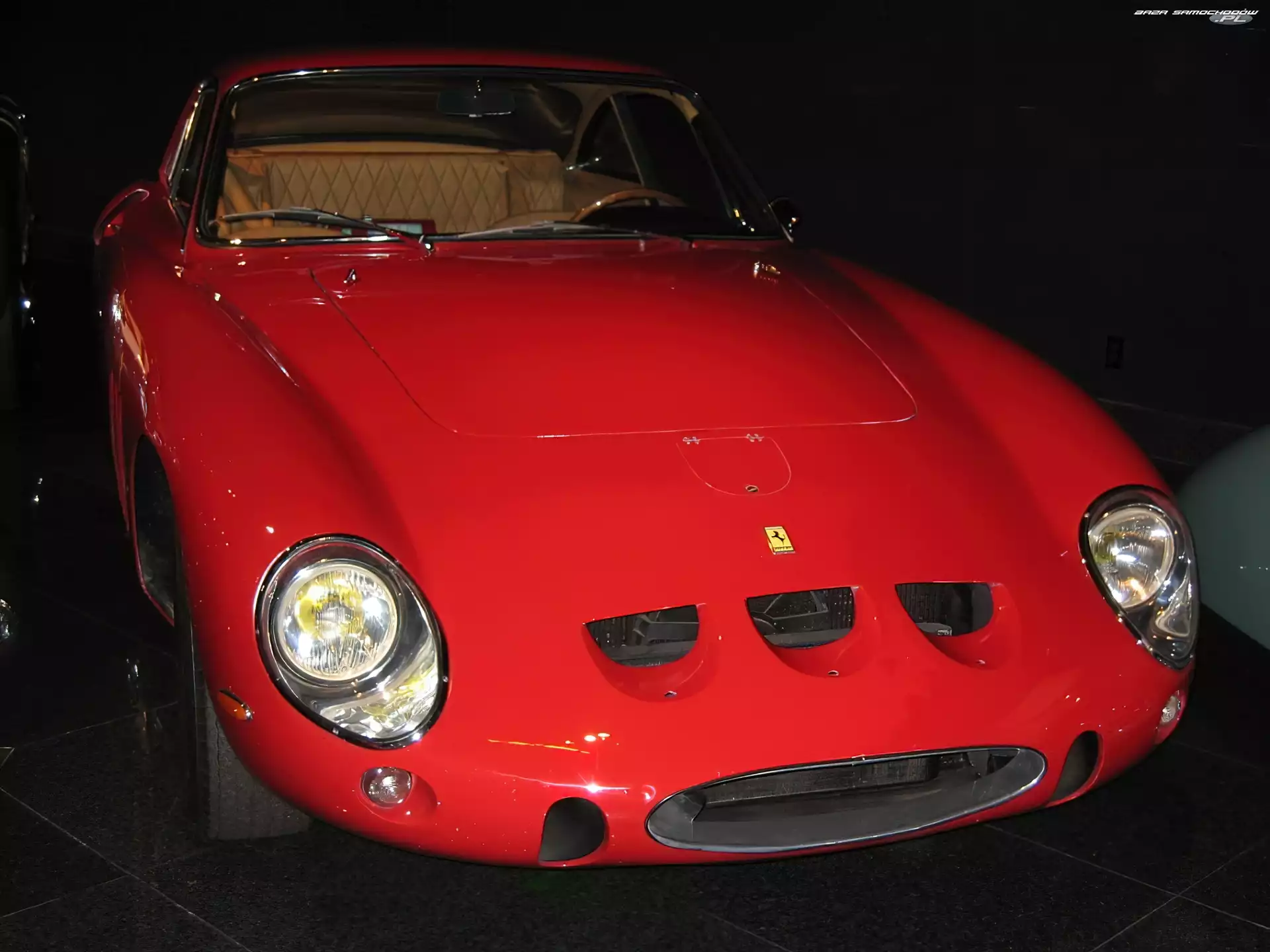 przód samochodu, Ferrari, światła