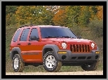 4x4, Czerwony, Jeep Liberty