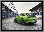 Porsche 911 GT3 RS, Bok, Zielone, Tył