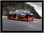 Bugatti Veyron, Czarno, Pomarańczowe