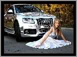 Chrom, Kobieta, Audi S5, Piękna