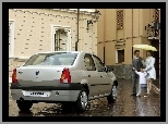 Deszcz, Tył, Dacia Logan