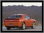 Dodge Challenger, Tył, Pomarańczowy, Lampy