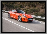 Droga, Pomarańczowy, Jaguar F-Type