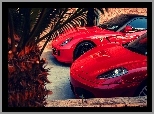 Ferrari f430, Ferrari 590, samochody, Dwa, Czerwone