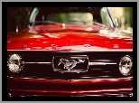 Ford, Rozmycie, Czerwony, Mustang