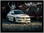Graffiti, Białe, Mitsubishi Lancer