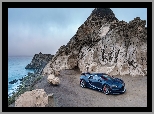 Kamienie, Bugatti Chiron, Skały, Morze