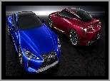 Lexus LC 500, Czerwony, Niebieski