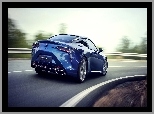 Lexus LC 500h, Zakręt, Niebieski, Droga