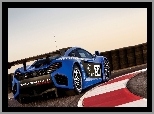 Samochód, McLaren MP4-12C GT3, Niebieski, Tor