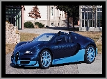 Kabriolet, Niebieski, Bugatti Veyron Grand Sport Vitesse