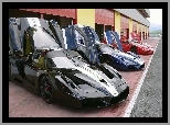 Czarne, Niebieskie, Ferrari FXX, Czerwone
