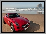 Plaża, Czerwony, Mercedes SLS