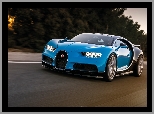 Przód, Niebieski, Bugatti Chiron