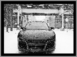 Śnieg, Audi R8, Zima