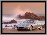 Skały, Mazda RX8, Morze