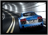 Tunel, V10, Audi, Niebieskie, R8