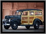 1940, Zabytkowy, Ford V8 Deluxe Station Wagon